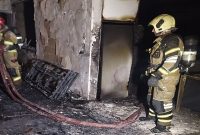 آتش‌سوزی در منطقه مجبور آباد مهاباد