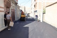تداوم پروژه آسفالت معابر شهری در مهاباد تداوم پروژه آسفالت معابر شهری در مهاباد